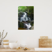 Zeit Wasserfall Wald Poster (Küche)