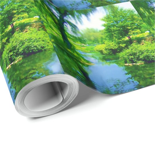 Zeit weg von der Stadt Geschenkpapier (Rolleneckpunkt)