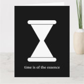 Zeit, wenn das Wesentliche Stunden Glas und Uhr be Karte (Vorderseite)