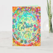 Zeit, Whimsikherzen farbenfroh zu feiern Karte (Vorderseite)