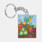 Zeit Zählung-Garten Schlüsselanhänger (Vorderseite links)