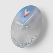 Zeit zu, glauben-wenn Schweine Wanduhr fliegen (Winkel)