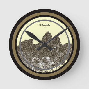 Zeit, zu Rio de Janeiro zu gehen Runde Wanduhr
