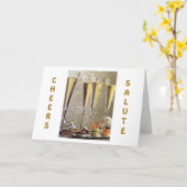 ZEIT ZU SAGEN GRATULALATIONS=CHAMPAGNE TOAST KARTE (Gelbe Blume)