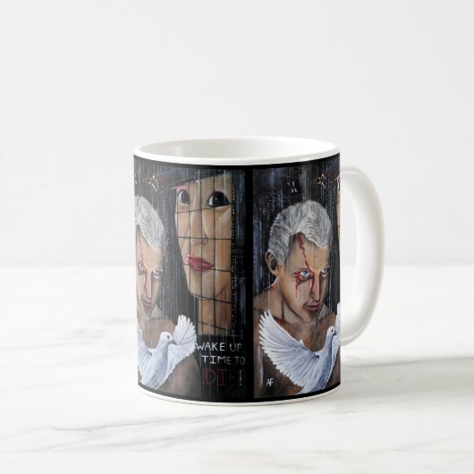Zeit zu sterben! Gemälde von Alfred Fox Kaffeetasse (VorderseiteRechts)