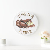Zeit zum Abendessen Mashed Potates Meatloaf Gravy Große Wanduhr (Zuhause)