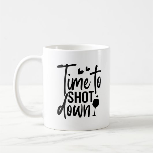 Zeit zum Abschuss Kaffeetasse (Links)