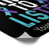 Zeit zum Anhören haben - Bewusstsein für Suizidprä Poster (Ecke)