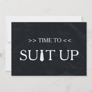Zeit zum Anziehen Black Chalk Board Red Tie Einladung