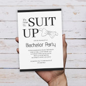 Zeit zum Anzug der Bachelor-Party für Männer Einladung