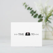 Zeit zum Anzug des Trauzeugen Einladung (Stehend Vorderseite)