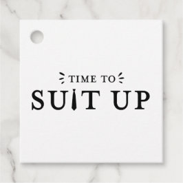 Zeit zum Anzug des Vorschlags für eine Hochzeitsfe Geschenkanhänger