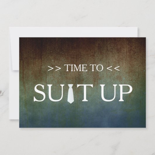 Zeit zum Anzug Einladung (Vorderseite)