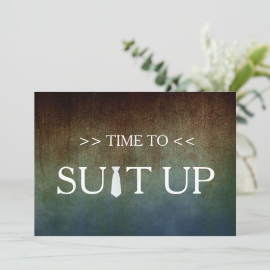 Zeit zum Anzug Einladung (Stehend Vorderseite)