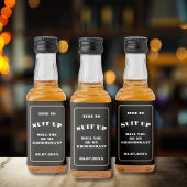 Zeit zum Anzug: mein Trauzeuge-Vorschlag Alkoholflaschenetikett