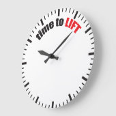Zeit zum Aufheben - Gym-Motivation Große Wanduhr (Winkel)