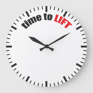 Zeit zum Aufheben - Gym-Motivation Große Wanduhr