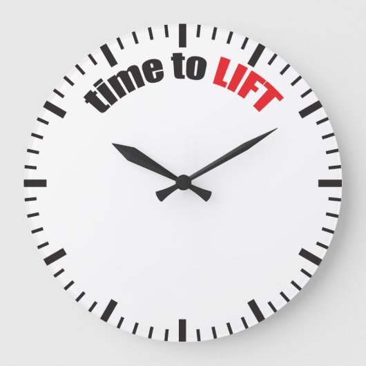 Zeit zum Aufheben - Gym-Motivation Große Wanduhr (Vorderseite)