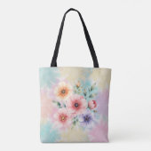 Zeit zum Blühen Tie Dye Florals Tasche (Rückseite)