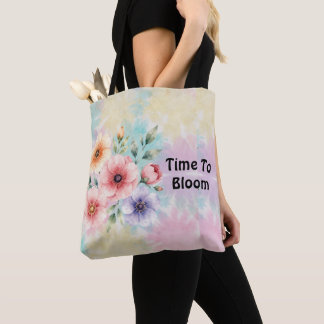 Zeit zum Blühen Tie Dye Florals Tasche