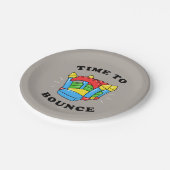 Zeit zum Bootfahren Pappteller (Schrägansicht)