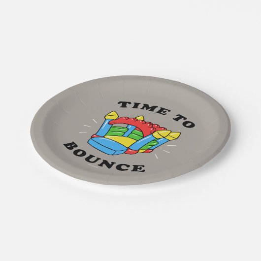 Zeit zum Bootfahren Pappteller (Schrägansicht)