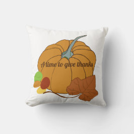 Zeit zum Dank Kürbis und Blätter Kissen