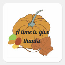 Zeit zum Dank Kürbis und Blätter