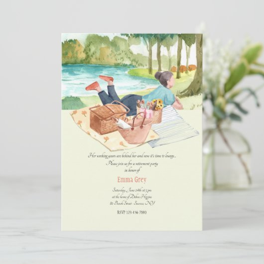 Zeit zum Entspannen Einladung (Stehend Vorderseite)