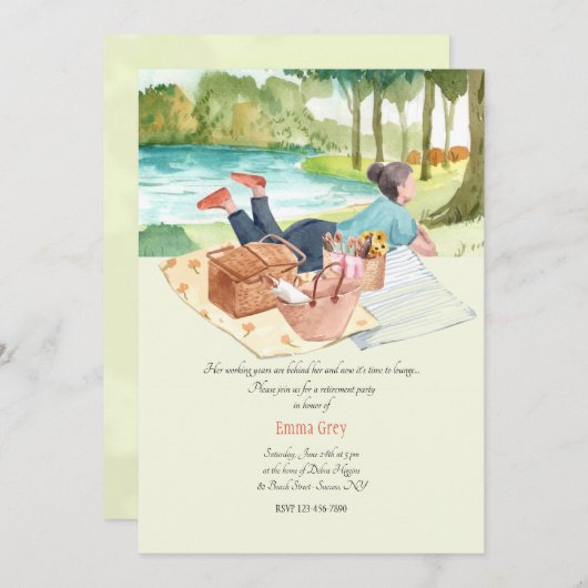 Zeit zum Entspannen Einladung (Vorne/Hinten)