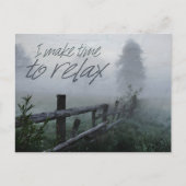 "Zeit zum Entspannen" Motivation Affirmation Postkarte (Vorderseite)
