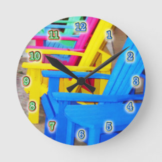 Zeit zum Entspannen Runde Wanduhr