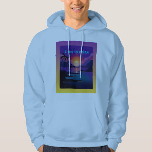 Zeit zum Entspannen Tropischer Sonnenuntergang Her Hoodie