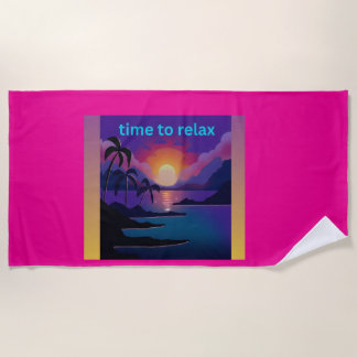 Zeit zum Entspannen Tropischer Sonnenuntergang Str Strandtuch