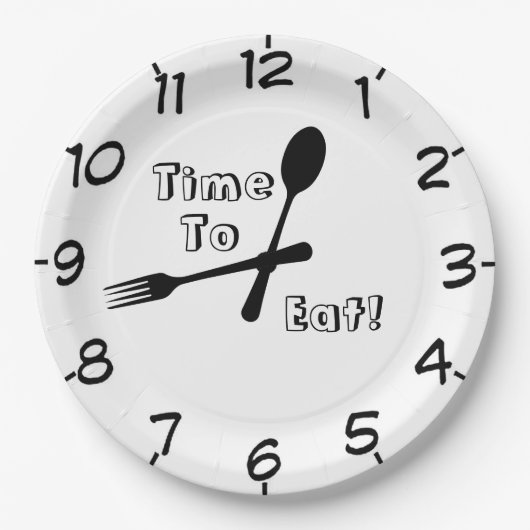 Zeit zum Essen Pappteller (Vorderseite)