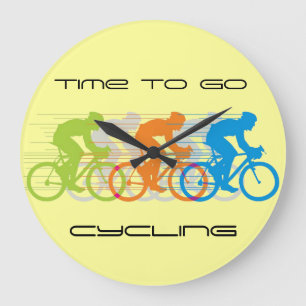 Zeit zum Fahrradfahren - Design Wall Clock Große Wanduhr