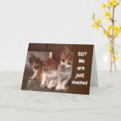 ZEIT ZUM FEIERN *50. GEBURTSTAG* WECK MIR!!! KARTE (Gelbe Blume)