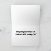 ZEIT ZUM FEIERN *60. GEBURTSTAG* WECK MIR!!! KARTE (Innenseite)