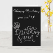 ZEIT ZUM FEIERN DER "13." TEENAGE QUEEN Card Karte (Gelbe Blume)