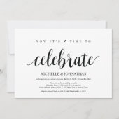 Zeit zum Feiern der Hochzeitsfeier lädt ein Einladung (Vorderseite)