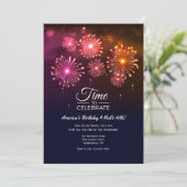 Zeit zum Feiern Einladung (Stehend Vorderseite)