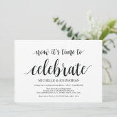 Zeit zum Feiern, Hochzeitsfeiern lädt ein Einladung (Stehend Vorderseite)