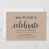 Zeit zum Feiern, Hochzeitsfeiern lädt ein Einladung (Vorderseite)