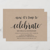 Zeit zum Feiern, Hochzeitsfeiern lädt ein Einladung (Vorne/Hinten)