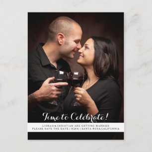 Zeit zum Feiern Save the Date der Postkarte