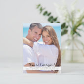 Zeit zum Feiern Save the Date der Postkarte (Stehend Vorderseite)