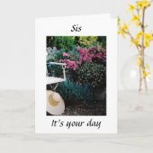 ZEIT ZUM FEIERN **SIS** AUF IHRER GEBURTSKARTE KARTE (Gelbe Blume)