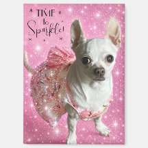 Zeit zum Funkeln süßer Chihuahua im Kleid