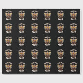 Zeit zum gebastelten lustigen Bierbrauer Erntedank Geschenkpapier (Flach)