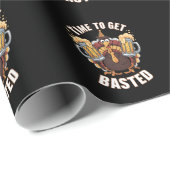 Zeit zum gebastelten lustigen Bierbrauer Erntedank Geschenkpapier (Rolleneckpunkt)